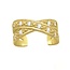 Gold plated earcuff zirkonia cross lines