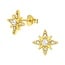 Gold plated oorknopjes Star light