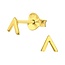 Gold plated chevron oorknopjes