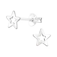 Zilveren oorknopjes ster Celina