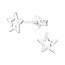 Zilveren oorknopjes ster Celina