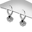 Lotus hoop oorbellen black Lotus hoop oorbellen black