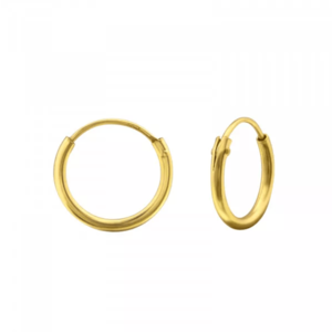 Gold plated oorringetjes 12 mm
