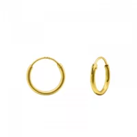 Gold plated oorringetjes 10 mm
