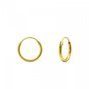 Gold plated oorringetjes 10 mm