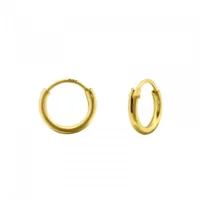 Gold plated mini oorringetjes 8 mm