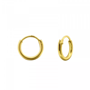 Gold plated mini oorringetjes 8 mm
