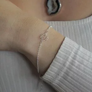 Zilveren armbandje Lovely Rose