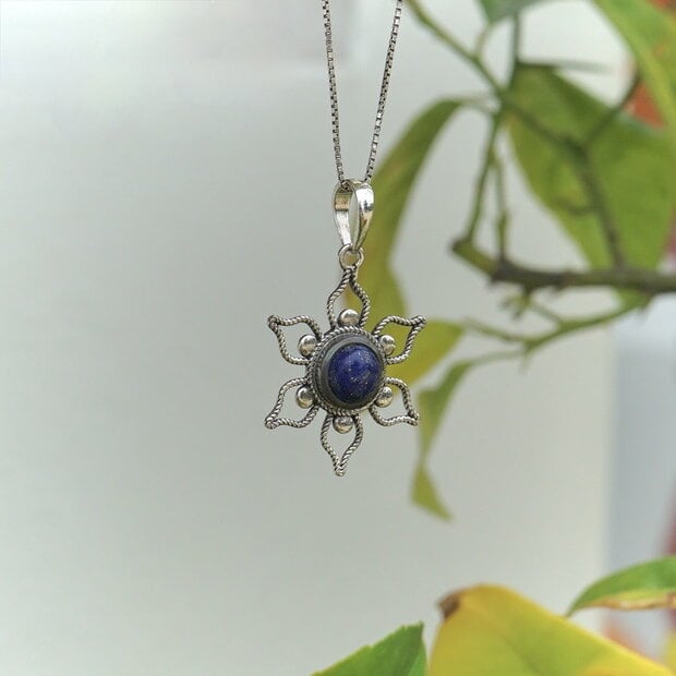 Lapis Lazuli hanger Sun