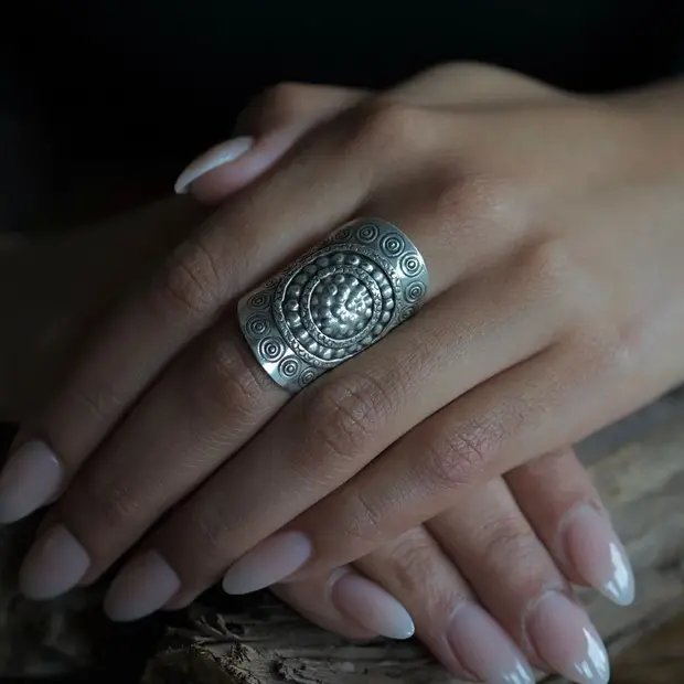 Zilveren Boho ring Niya