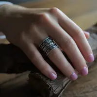 Zilveren Boho ring Nona