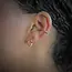 Gold plated mini oorringetjes 8 mm