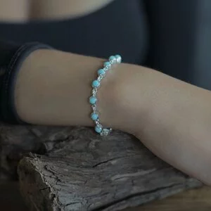 Zilveren armband Larimar Lina