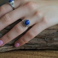 Zilveren ring Lapis Lazuli Yusra