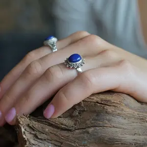 Zilveren ring Lapis Lazuli Yusra