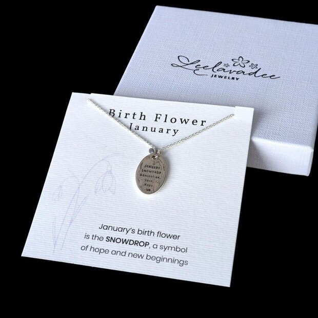 Geboortebloem ketting Januari
