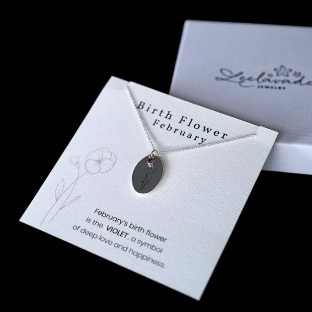 Geboortebloem ketting Februari