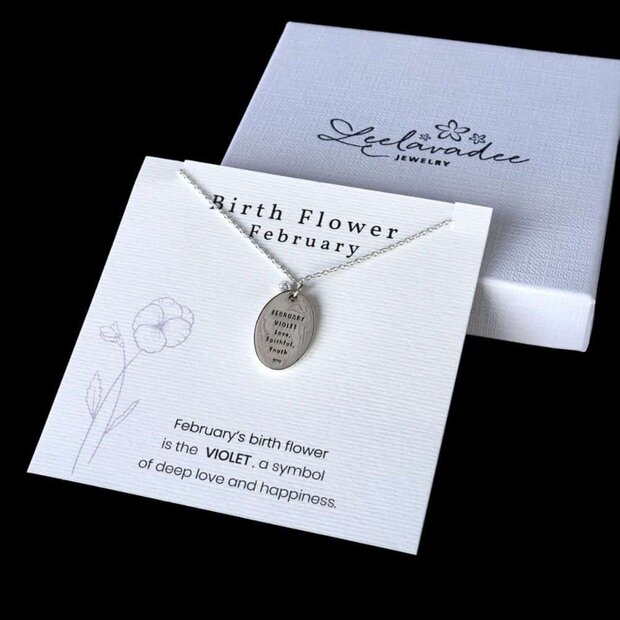 Geboortebloem ketting Februari