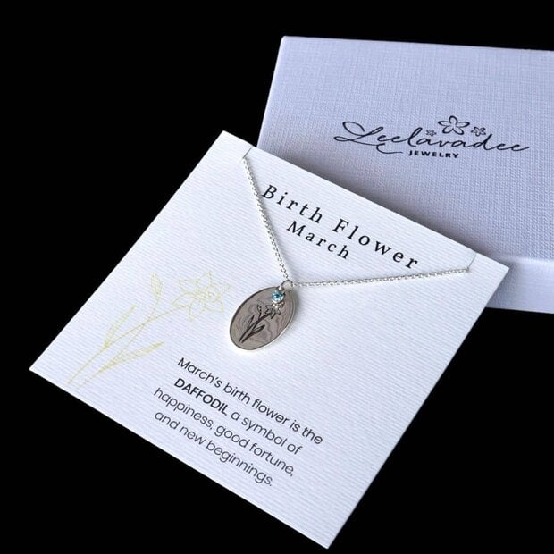 Geboortebloem ketting Maart