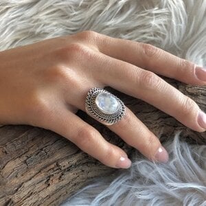 Zilveren ring Moonstone Bonita