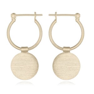 Gold plated oorbellen Disc