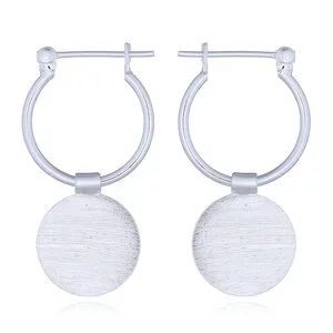 Oorbellen Disc zilver