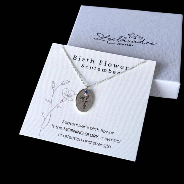 Geboortebloem ketting September Geboortebloem ketting September