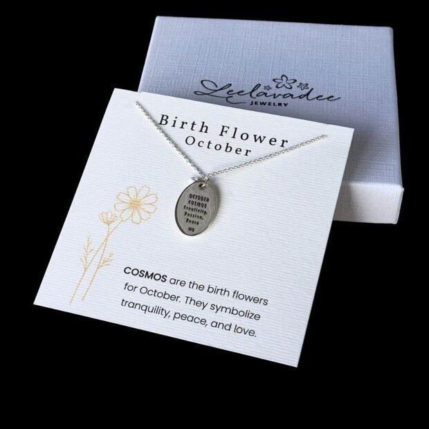Geboortebloem ketting Oktober Geboortebloem ketting Oktober