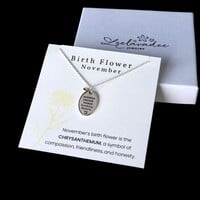 Geboortebloem ketting November