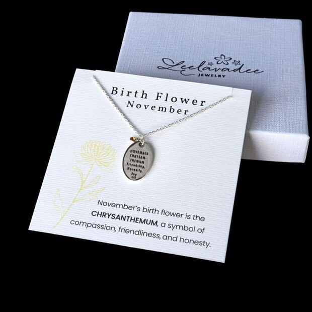 Geboortebloem ketting November