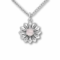 Ketting bloem Rozenkwarts Zahra