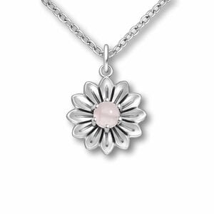 Ketting bloem Rozenkwarts Zahra