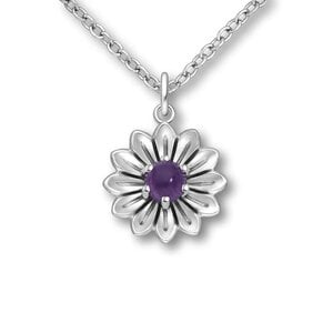Ketting bloem Amethist Zahra