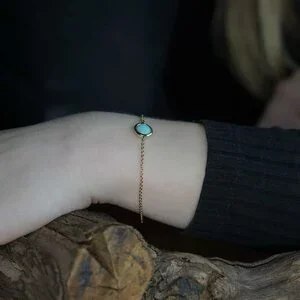 Gold plated armbandje amazoniet Mona