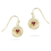 Goldplated oorbellen hartje Celine