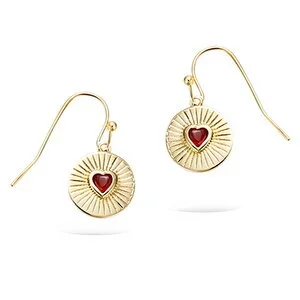 Goldplated oorbellen hartje Celine