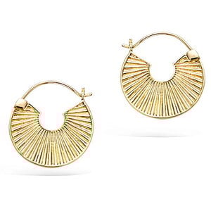 Goldplated oorbellen Sun