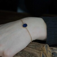 Gold plated armbandje sodaliet Monique Gold plated armbandje sodaliet Monique