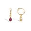 Goldplated oorbellen Montra rood