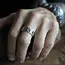 Zilveren brede heren ring Zilveren brede heren ring