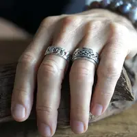 Zilveren brede heren ring