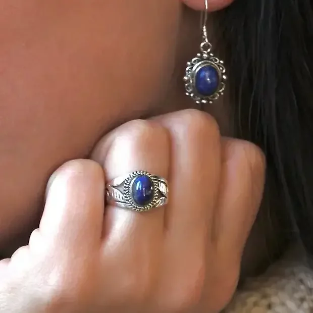 Zilveren ring Lapis Lazuli Mayita