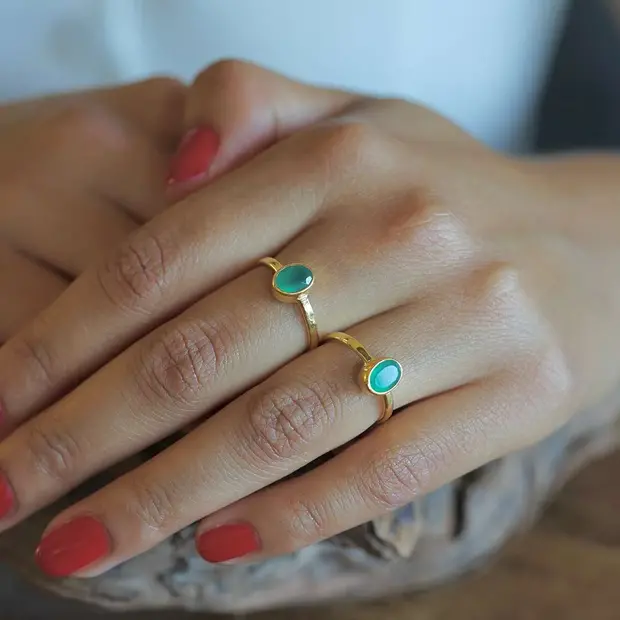 Groene onyx ring Baru Groene onyx ring Baru