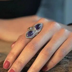 Boho ring Aurora Amethist