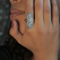 Boho ring Aurora Rozenkwarts