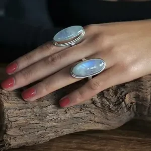 Boho ring Apolonia Maansteen