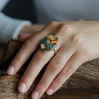 Spiny Oyster Turquoise ring Bo