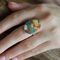 Spiny Oyster Turquoise ring Bo