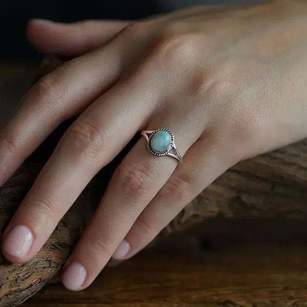 Larimar ring Garitas