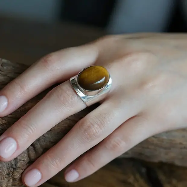 Tiger -eye ring Anello